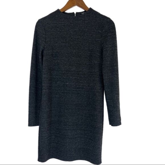TopShop Dark Gray Knit Dress with Zippered Back. Size 8. Great Condition! - Picture 2 of 10